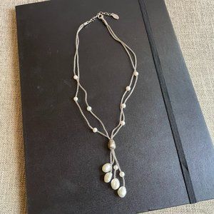 Frederic Duclos Silver and Pearl Necklace